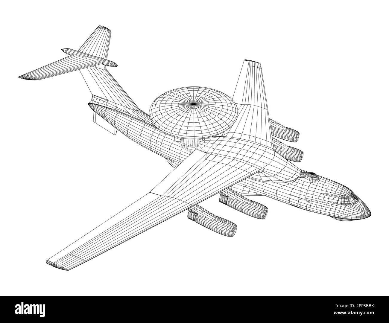 Isometric AWACS Airplane, Radar Aircraft, Military Air Force Plane ...