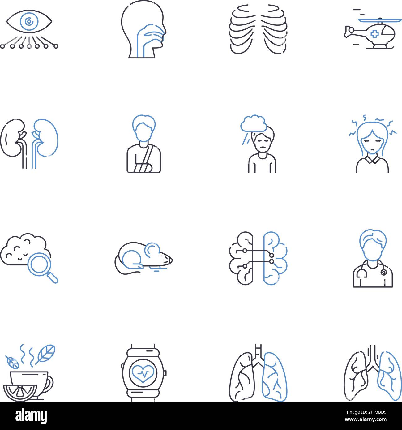 Preventative care line icons collection. Wellness, Prevention, Health