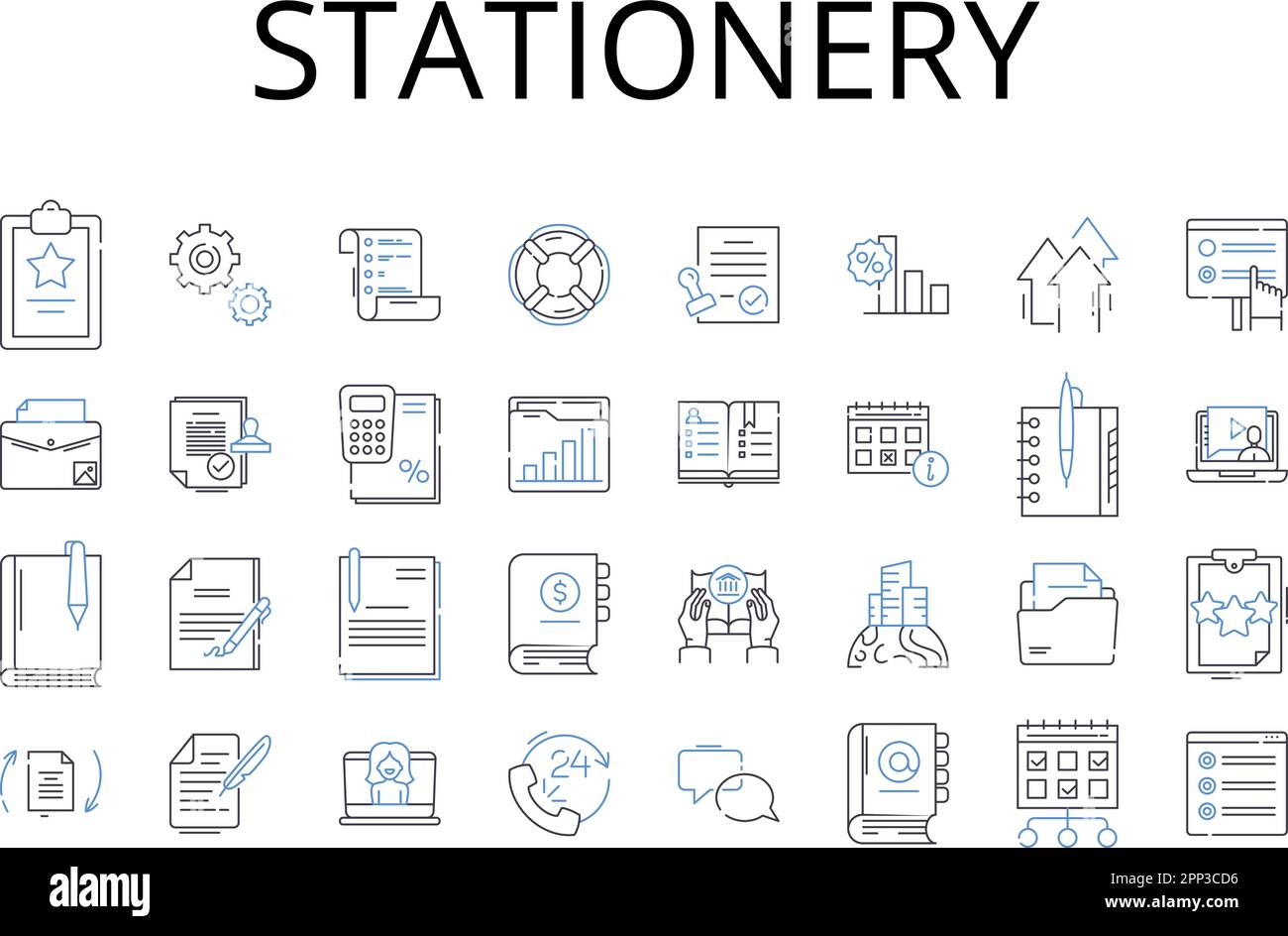Stationary items Stock Vector Images - Alamy