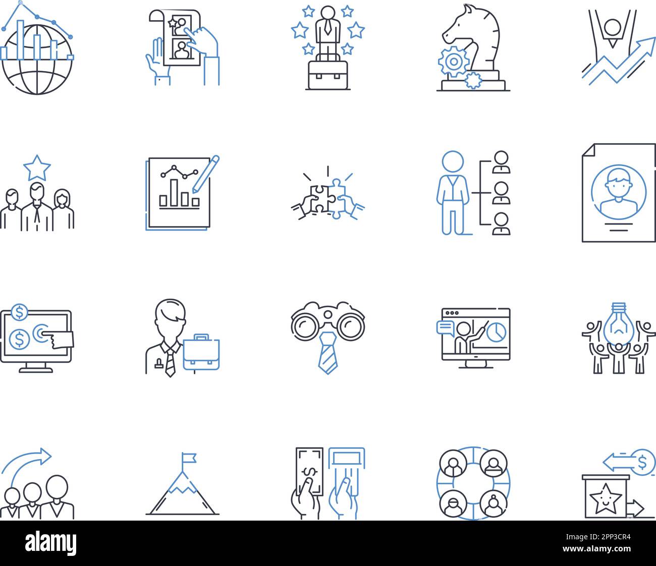 Resource optimization line icons collection. Efficiency, Streamlining, Productivity, Utilization, Automation, Rationalization, Organization vector and Stock Vector
