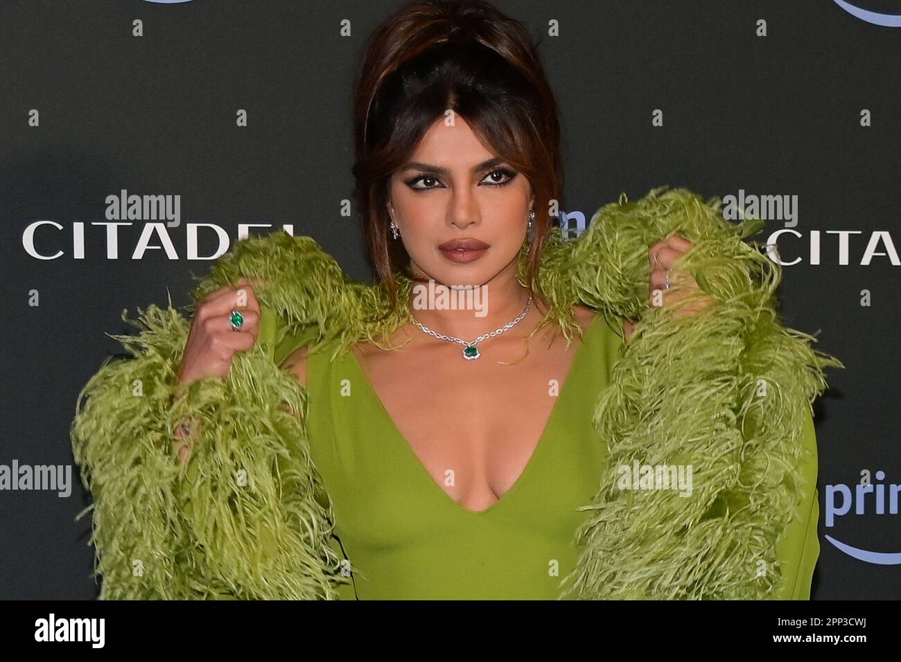Rome, Italy. 21st Apr, 2023. Priyanka Chopra Jonas attends the blu carpet of the Prime video series 'Citadel' premiere at The Space Cinema Moderno. Credit: SOPA Images Limited/Alamy Live News Stock Photo
