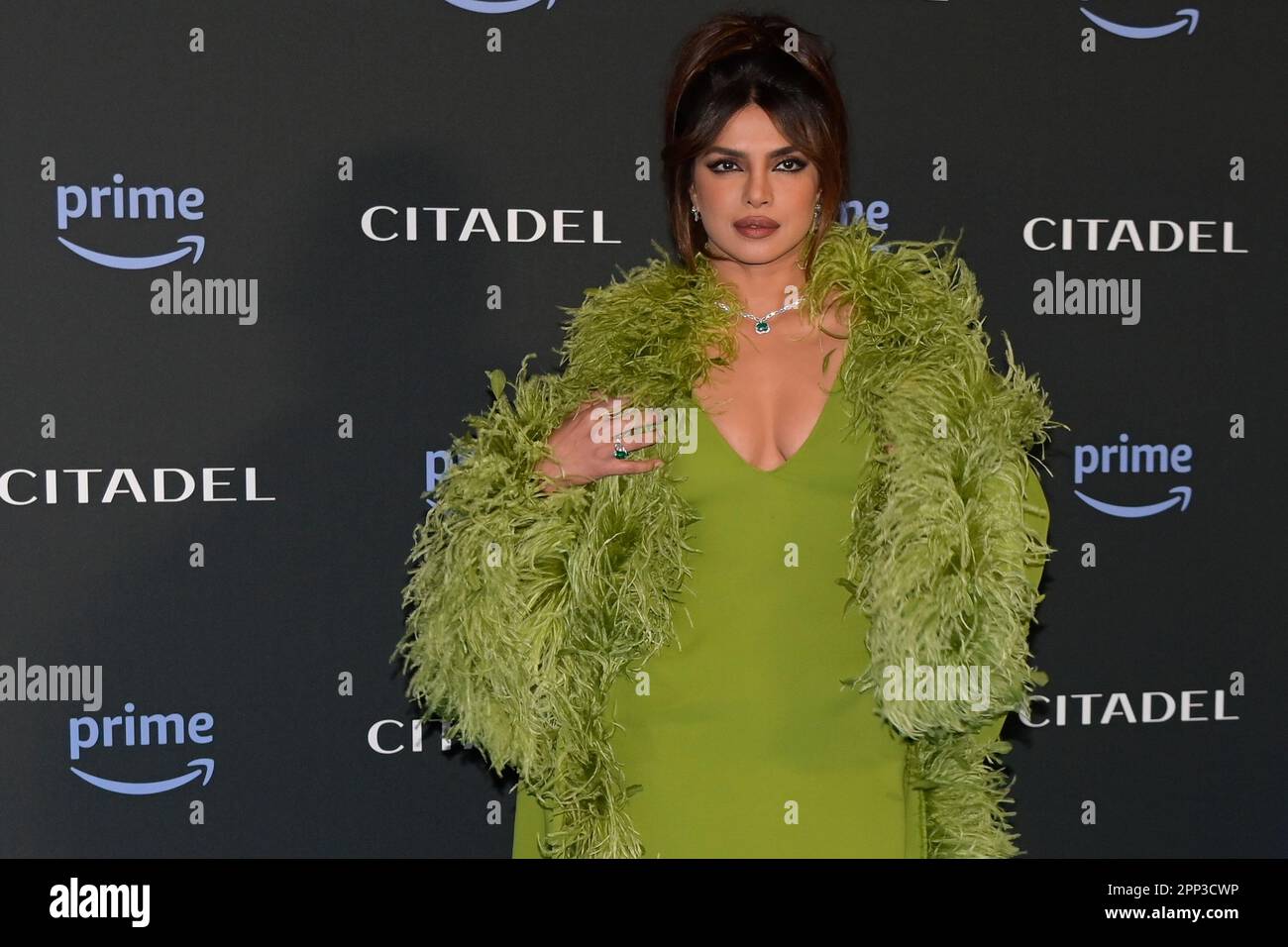 Rome, Italy. 21st Apr, 2023. Priyanka Chopra Jonas attends the blu carpet of the Prime video series "Citadel" premiere at The Space Cinema Moderno. Credit: SOPA Images Limited/Alamy Live News Stock Photo