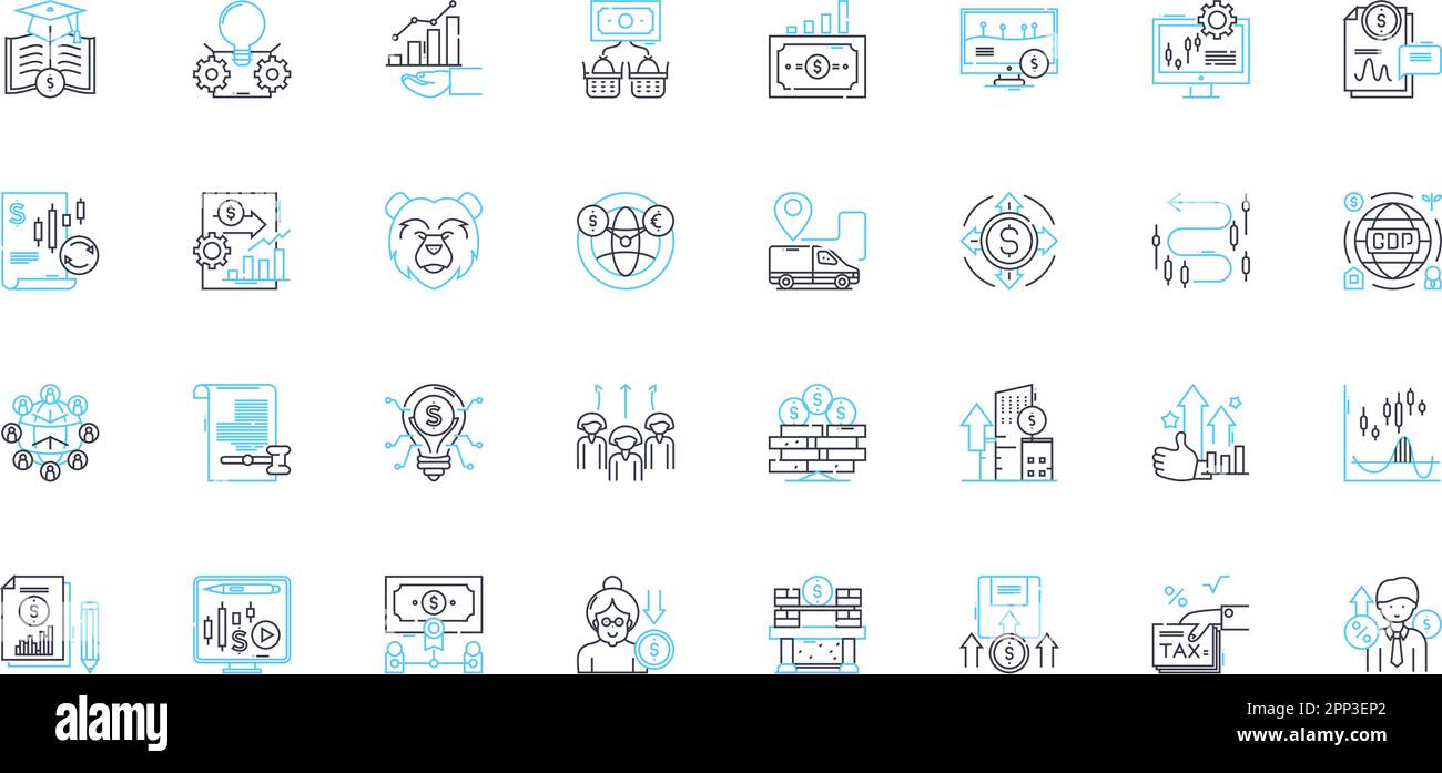 Frugal living linear icons set. Budgeting, Thrift, Sustainability ...