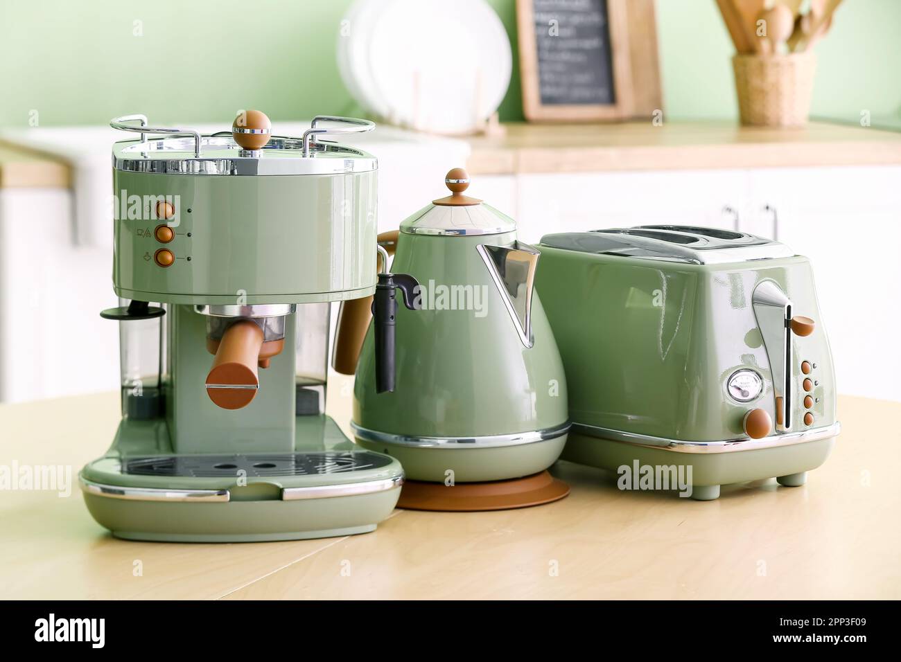 SMEG kettle with white kitchen background Stock Photo - Alamy