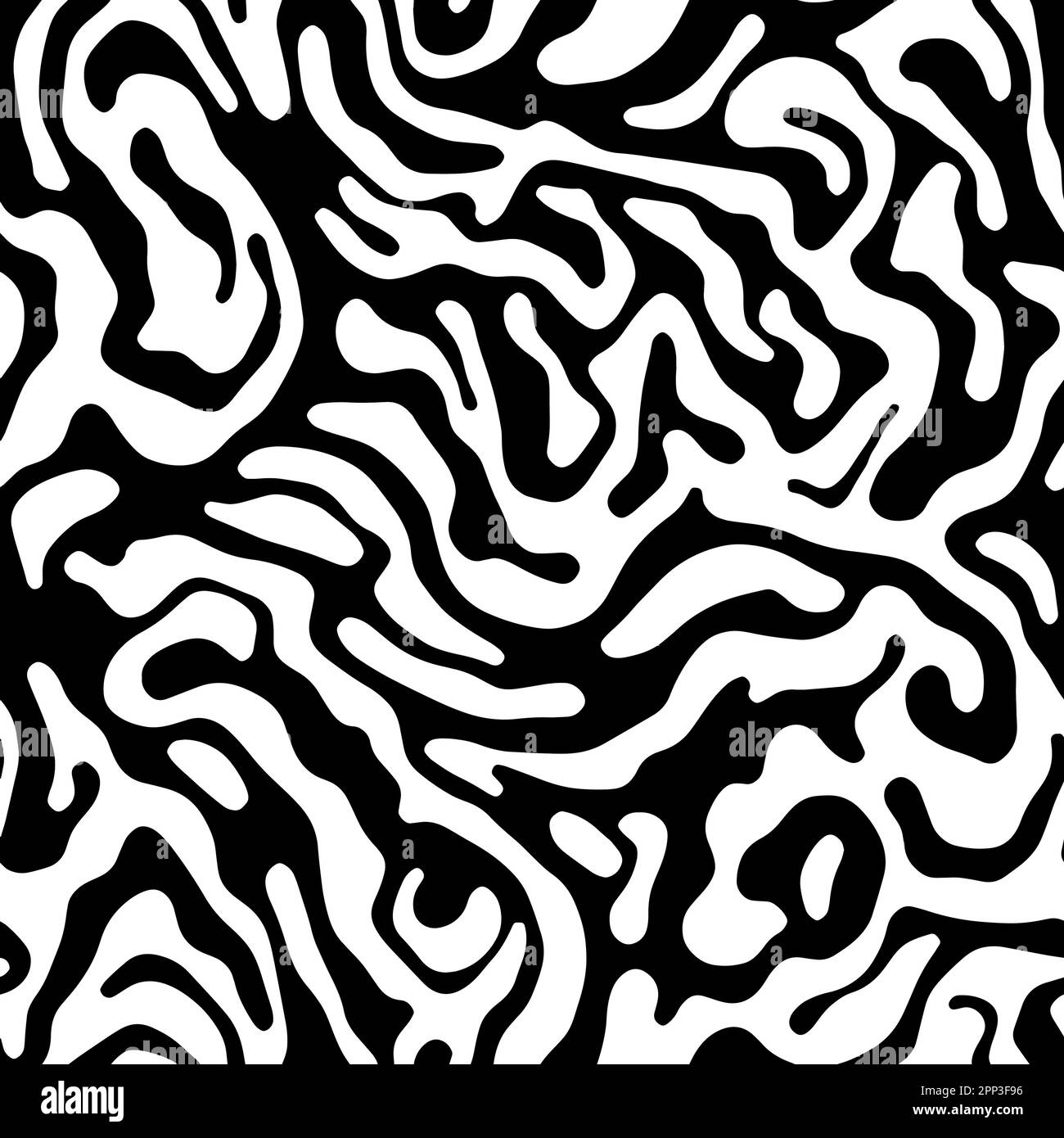 Vector Optical Illusion Black and White Seamless Pattern Stock Vector ...