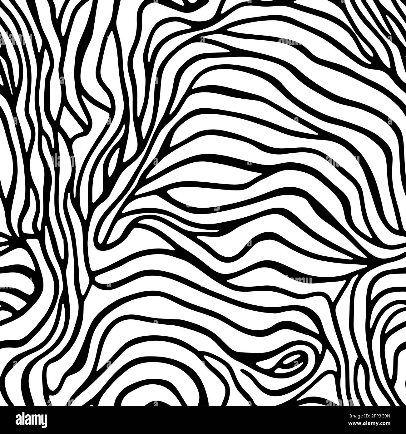 Vector Optical Illusion Black and White Seamless Pattern Stock Vector ...