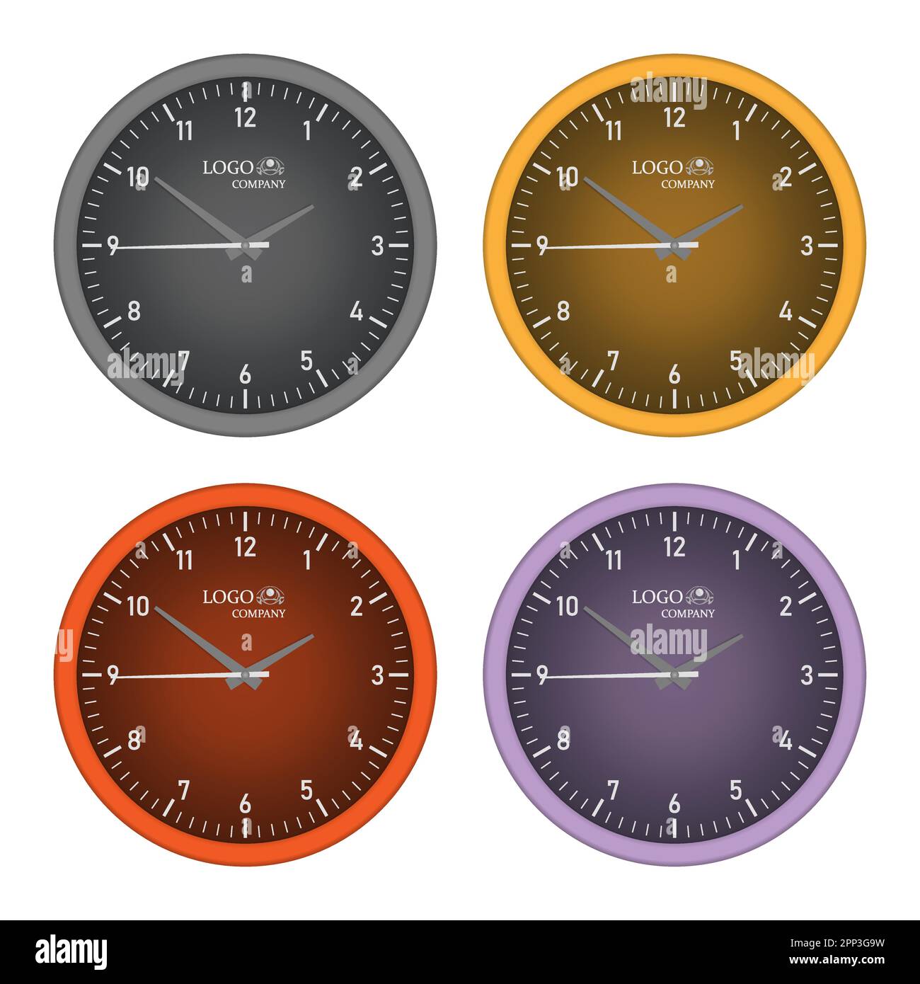 Plain white wall clock hi res stock photography and images Alamy
