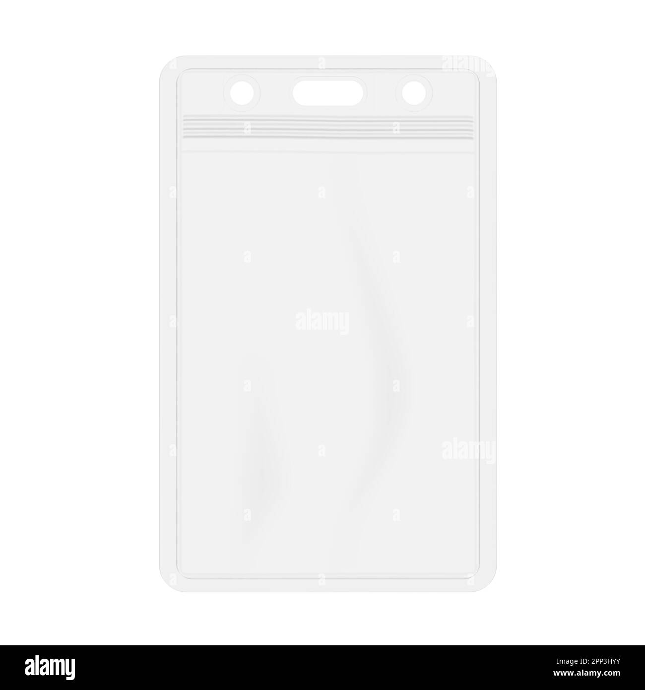 Clear plastic card holder with zip lock isolated on white background ...
