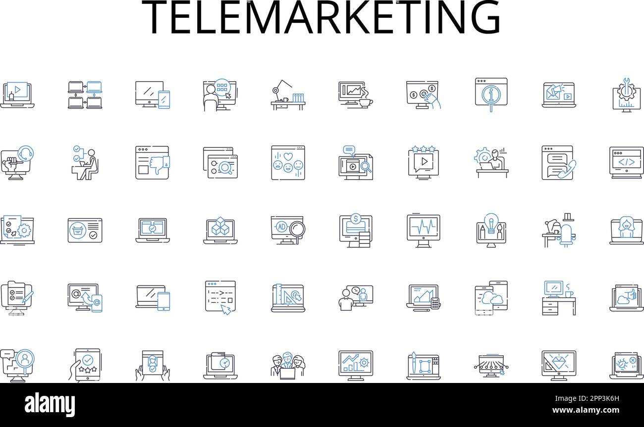 Telemarketing line icons collection - Telemarketing Line Icons Collection Tracking Mapping Location Gps Navigation Positioning Geo Fencing Vector And Linear Illustration Proximity 2PP3K6H
