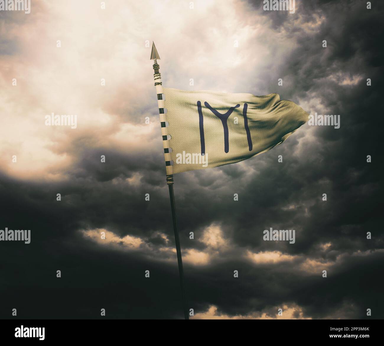 Kayı Tribe Flag, Ottoman Flag, Turkish Flag Stock Photo Alamy