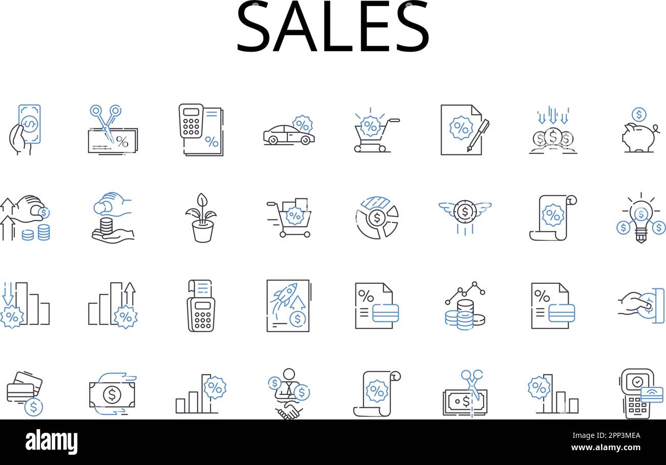 Sales line icons collection. Marketing, Business, Revenue, Income ...