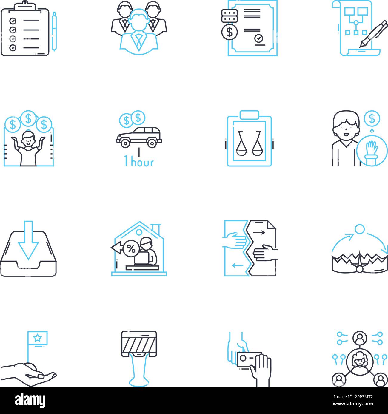 Far-flung headquarters linear icons set. Remote, Isolated, Distant, Outlying, Secluded, Faraway, Unreachable line vector and concept signs. Piering Stock Vector