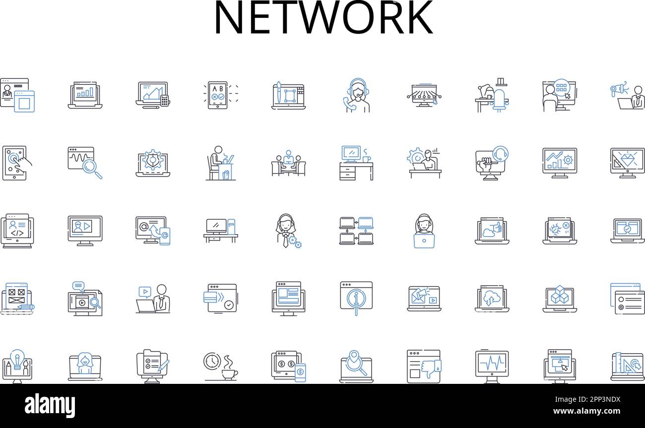 Network line icons collection. Agenda, Quorum, Minutes, Bylaws ...