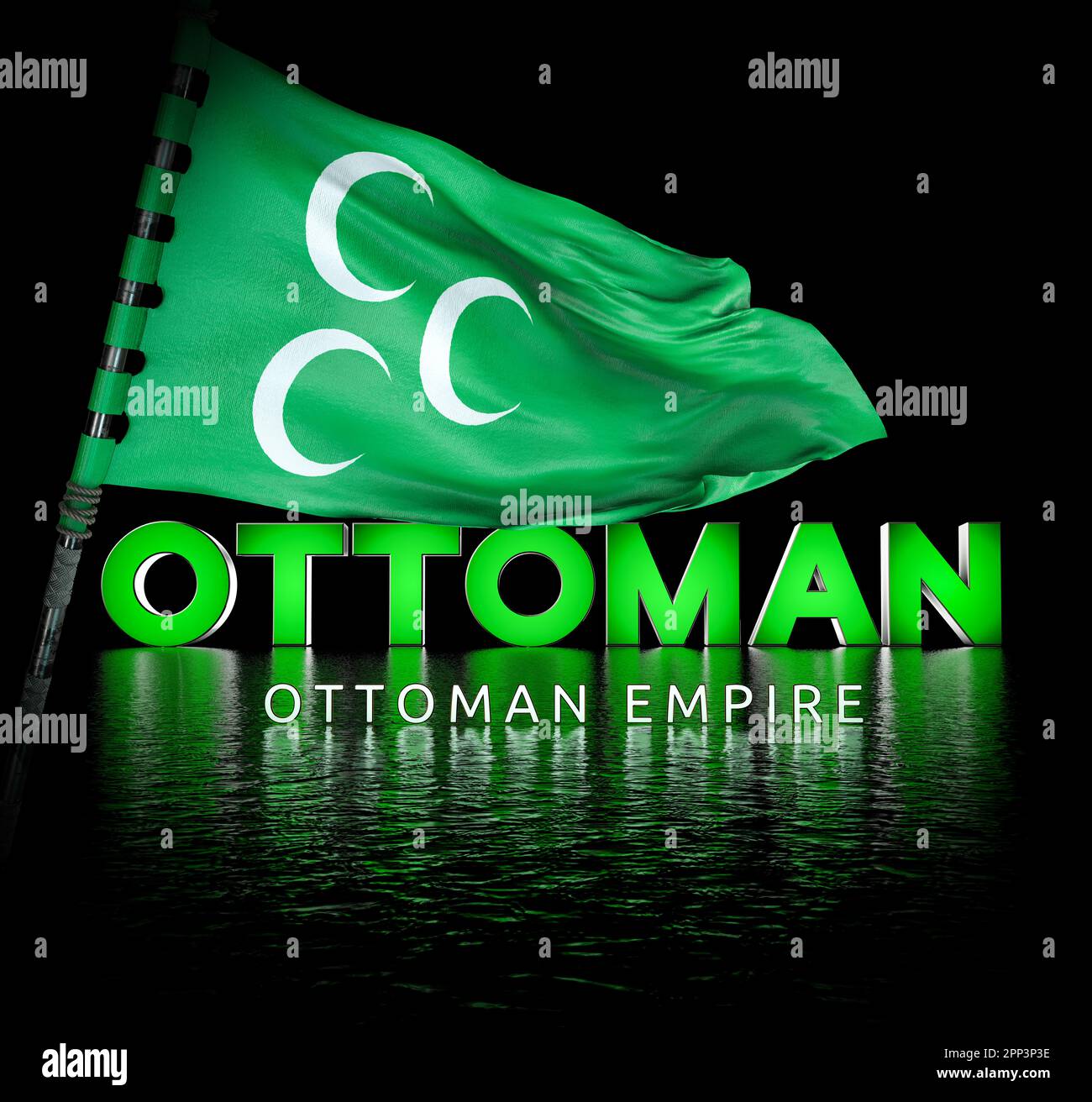 Ottoman State Flag Ottoman Empire Stock Photo Alamy