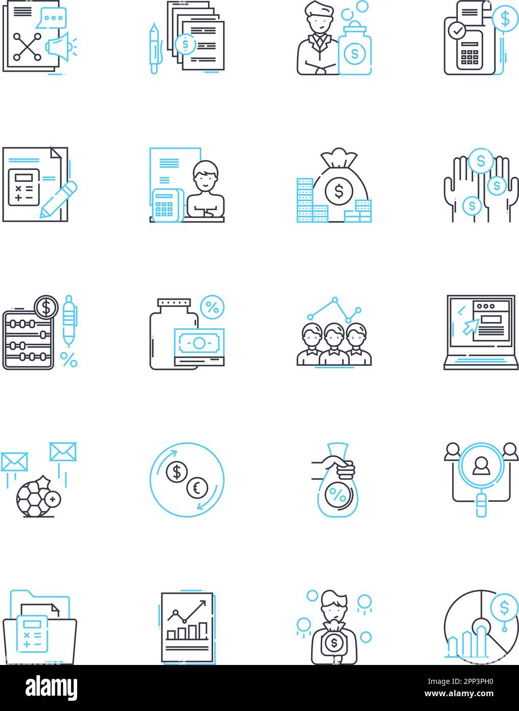 Industry survey linear icons set. Analysis, Statistics, Research, Trends, Insights, Findings, Analytics line vector and concept signs. Metrics,Data Stock Vector