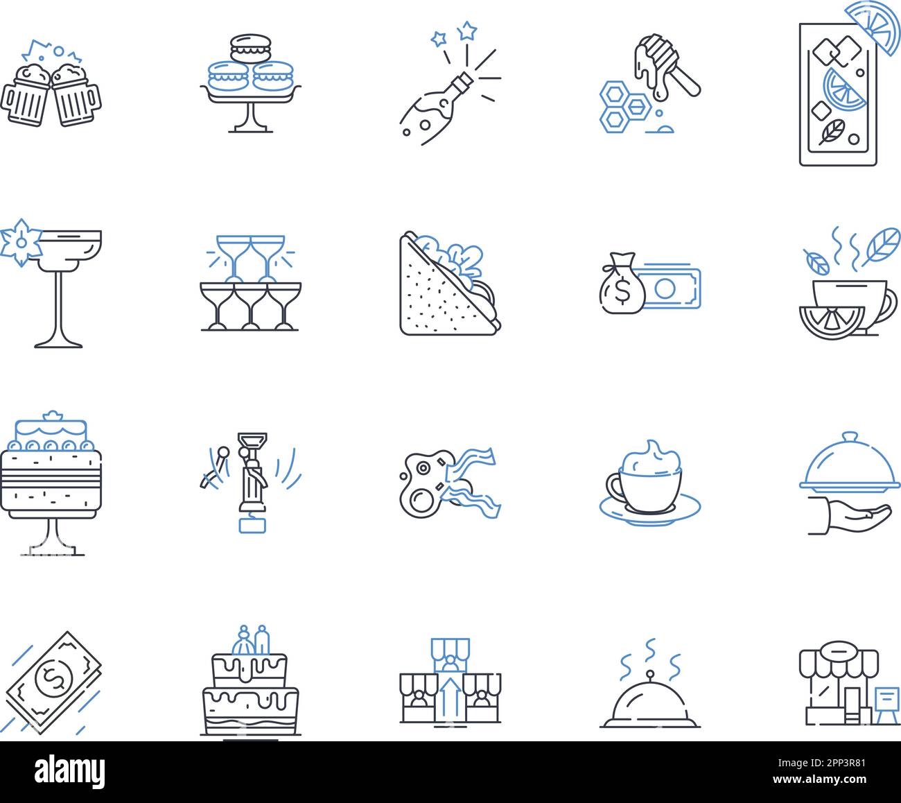Film industry line icons collection. Cinematography, Hollywood, Filmmaking, Blockbuster, Indie, Director, Producer vector and linear illustration Stock Vector