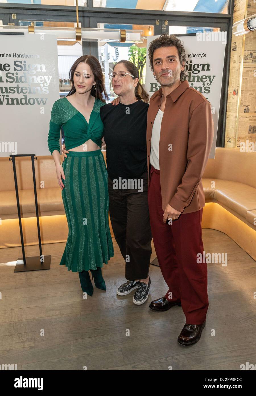Rachel Brosnahan, Anne Kauffman, Oscar Isaac attend Creators of The