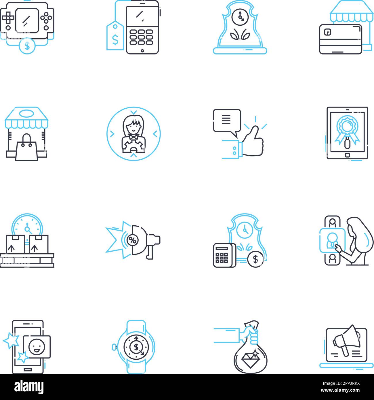 Display ads linear icons set. Advertising, Promotion, Banners, Images ...
