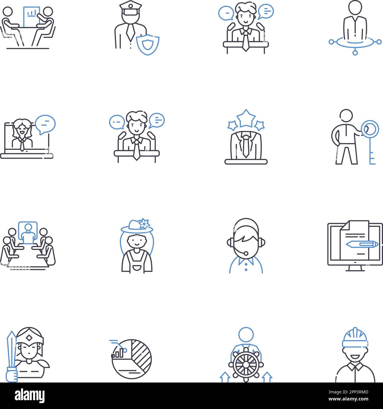 Medical treatment line icons collection. Pharmacology, Hospitalization