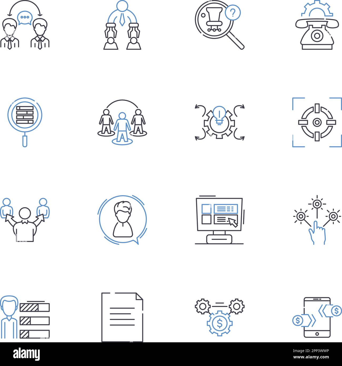 Kinship affinity line icons collection. Family, Relation, Bond