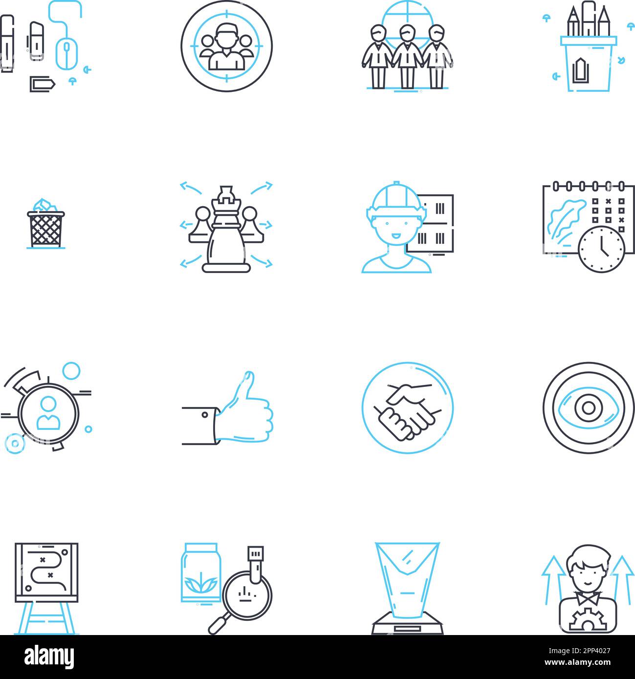 Budget Analysts linear icons set. Forecasting, Budgeting, Financial, Analysis, Excel, Mathematics, Planning line vector and concept signs Stock Vector