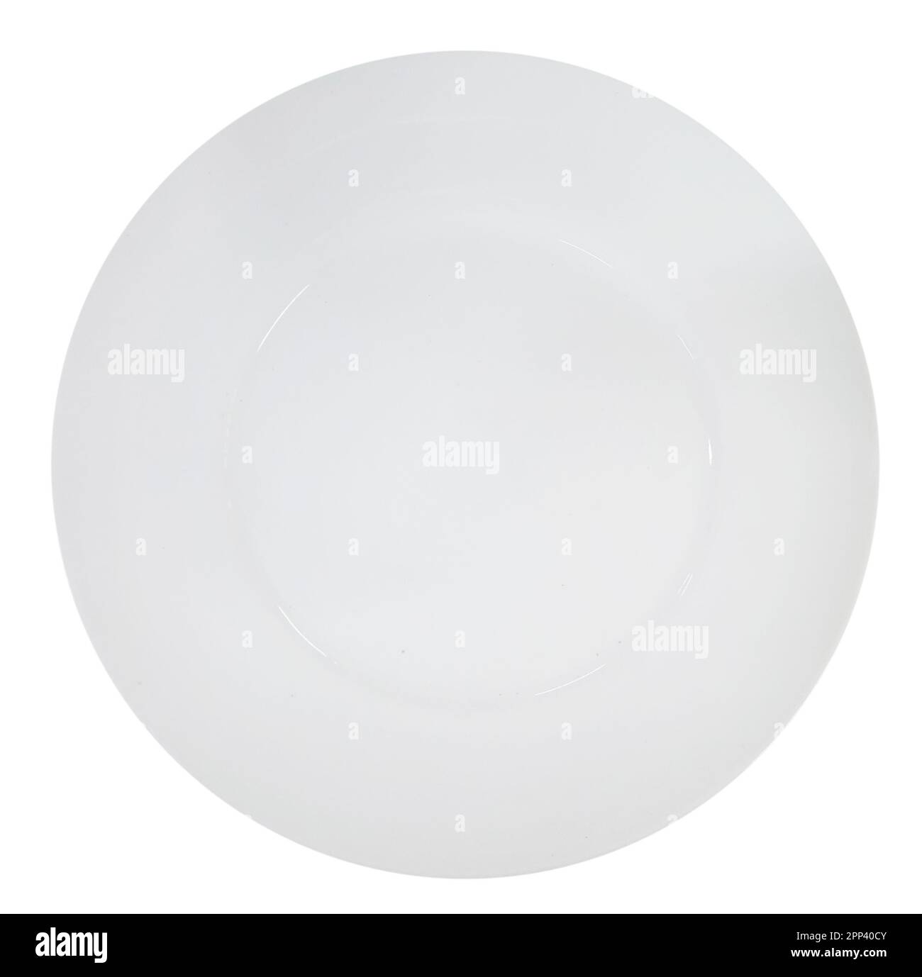 Empty plate isolated on white background Stock Photo - Alamy
