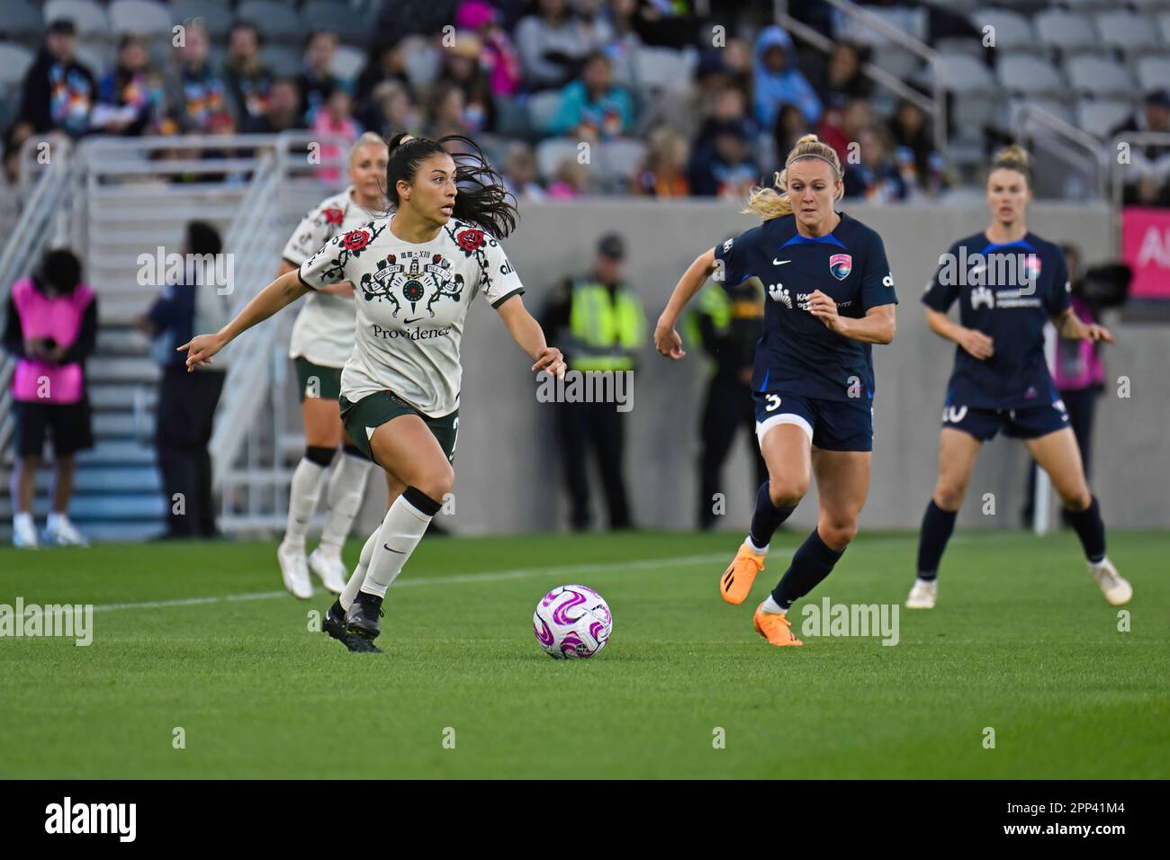 Reya Reyes San Diego, California, USA. 19th Apr, 2023. Portland Thorns defender ...