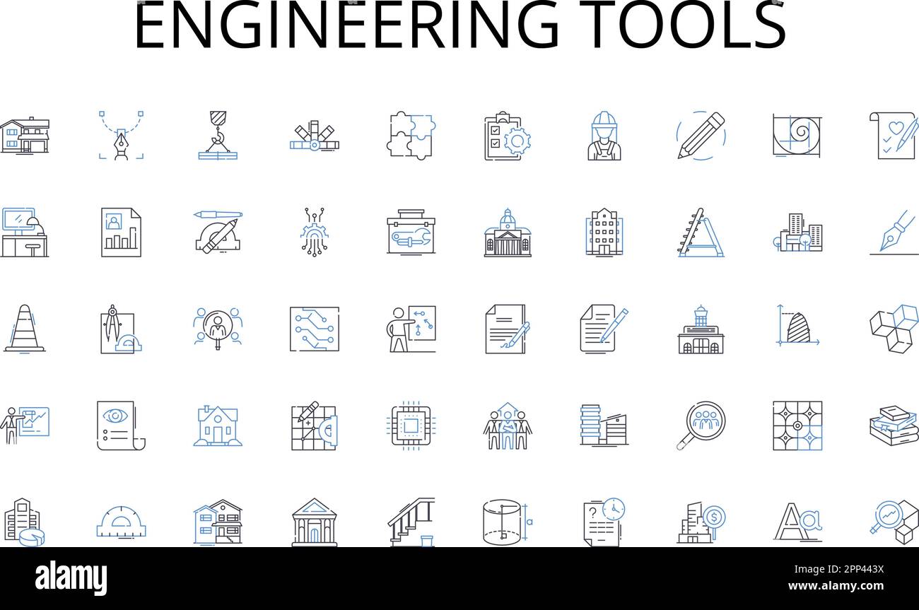 Engineering tools line icons collection. Conglomerate, Multinational ...