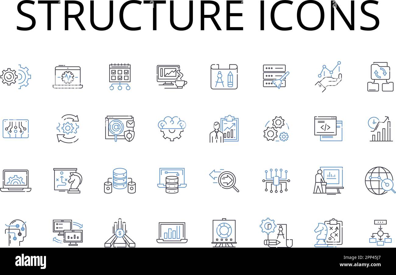 Structure Icons Line Icons Collection Design Elements Navigation
