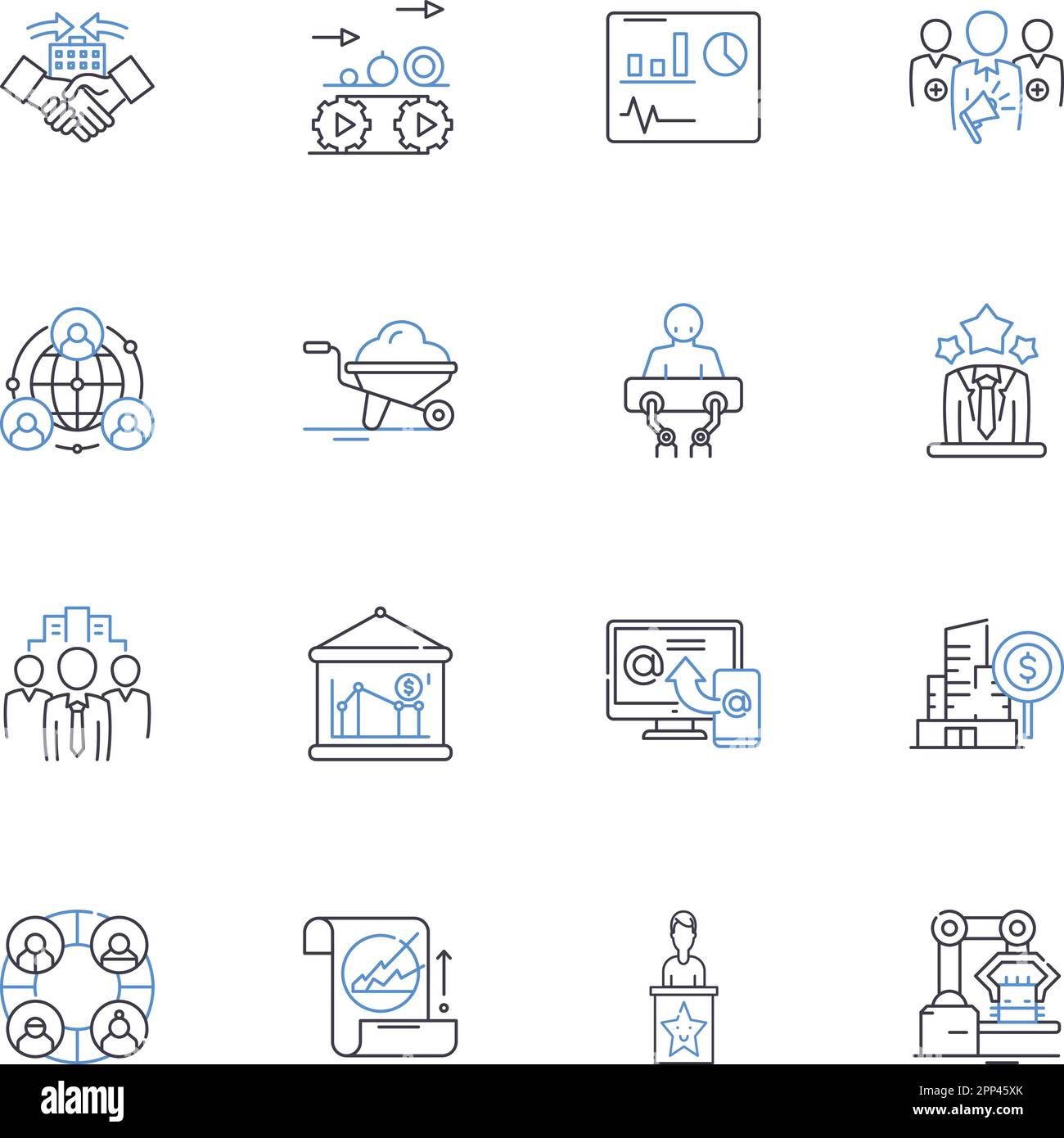 Market analysis line icons collection. Demographics, Trends, SWOT, Competitors, Target, Insights, Segments vector and linear illustration Stock Vector