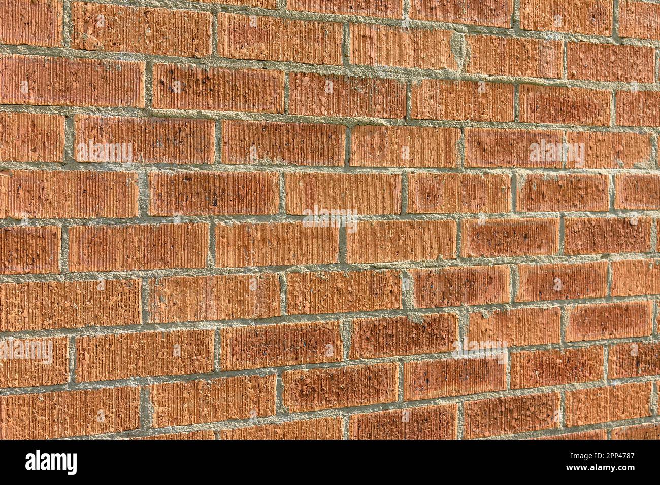A red brick wall in the sunshine Stock Photo