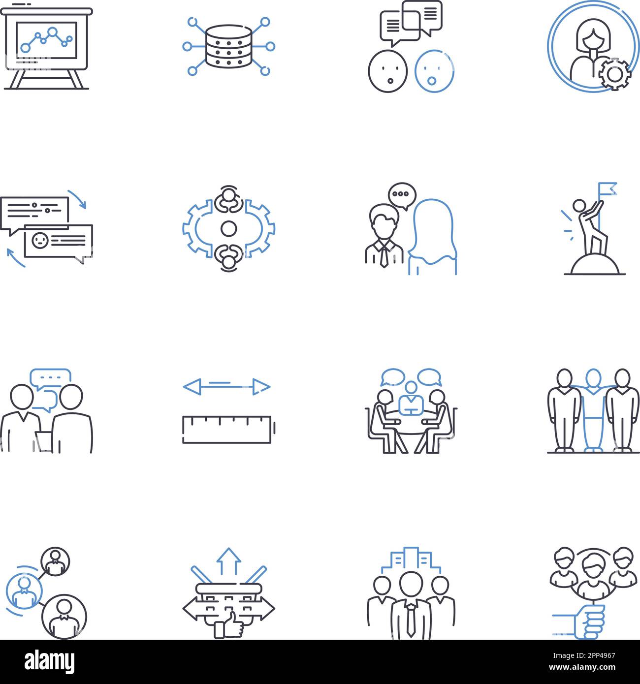 Kitchen staff line icons collection. Chef, Cook, Culinary, Sous chef