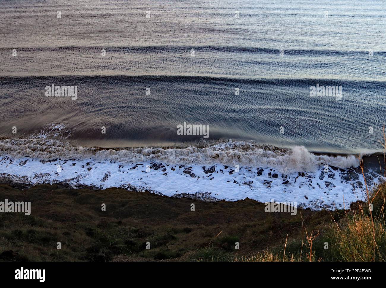 Hunmanby Sands, a vast area of sands where when tide is in the sea makes patterns as it breaks
