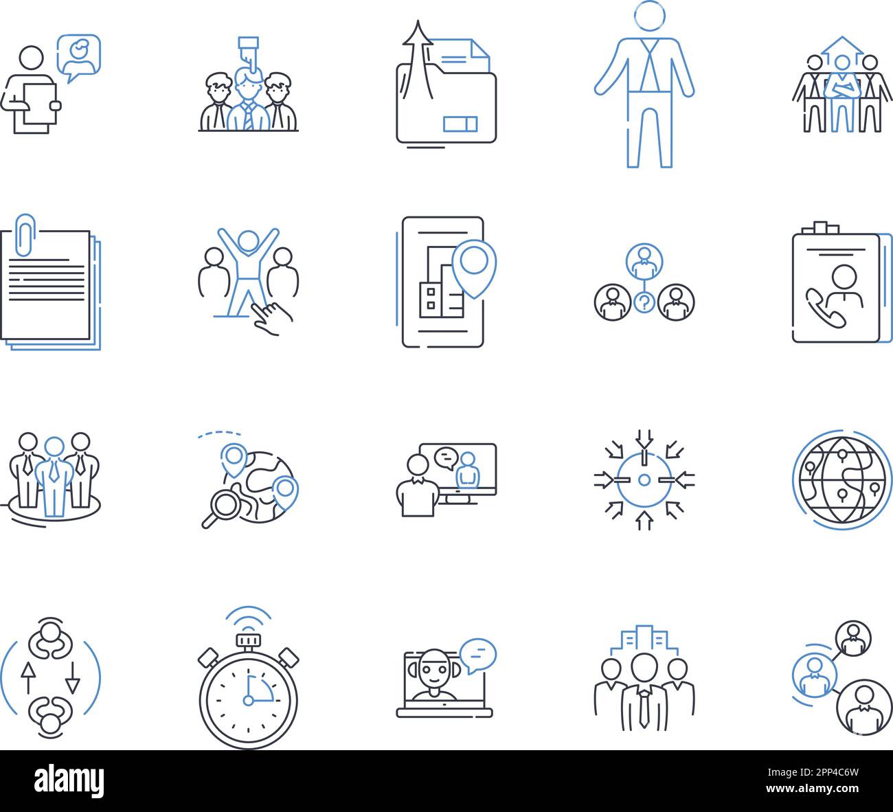 Equity Provider Line Icons Collection. Investment, Funding, Backer ...