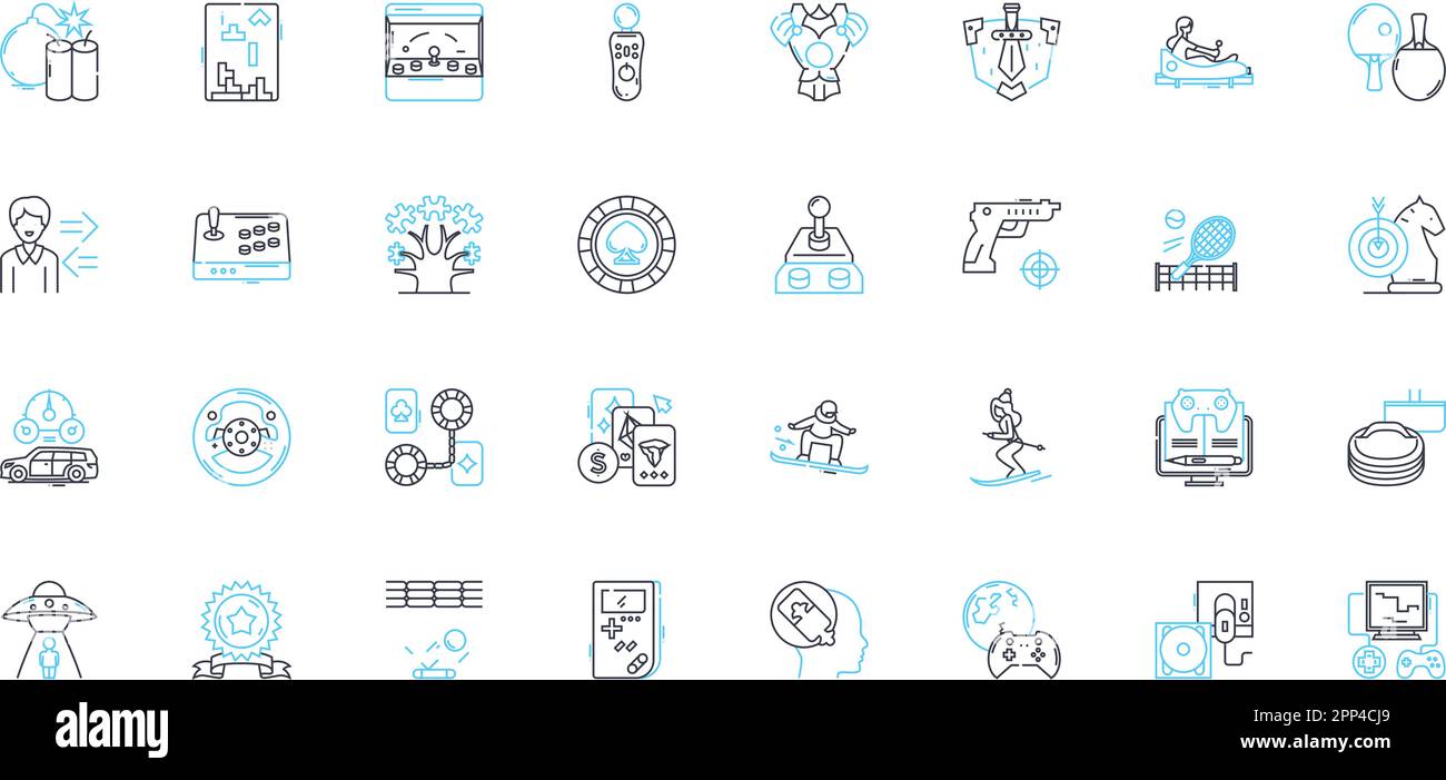 Artistic expression linear icons set. Creativity, Imagination, Inspiration, Painting, Sculpture, Drawing, Photography line vector and concept signs Stock Vector