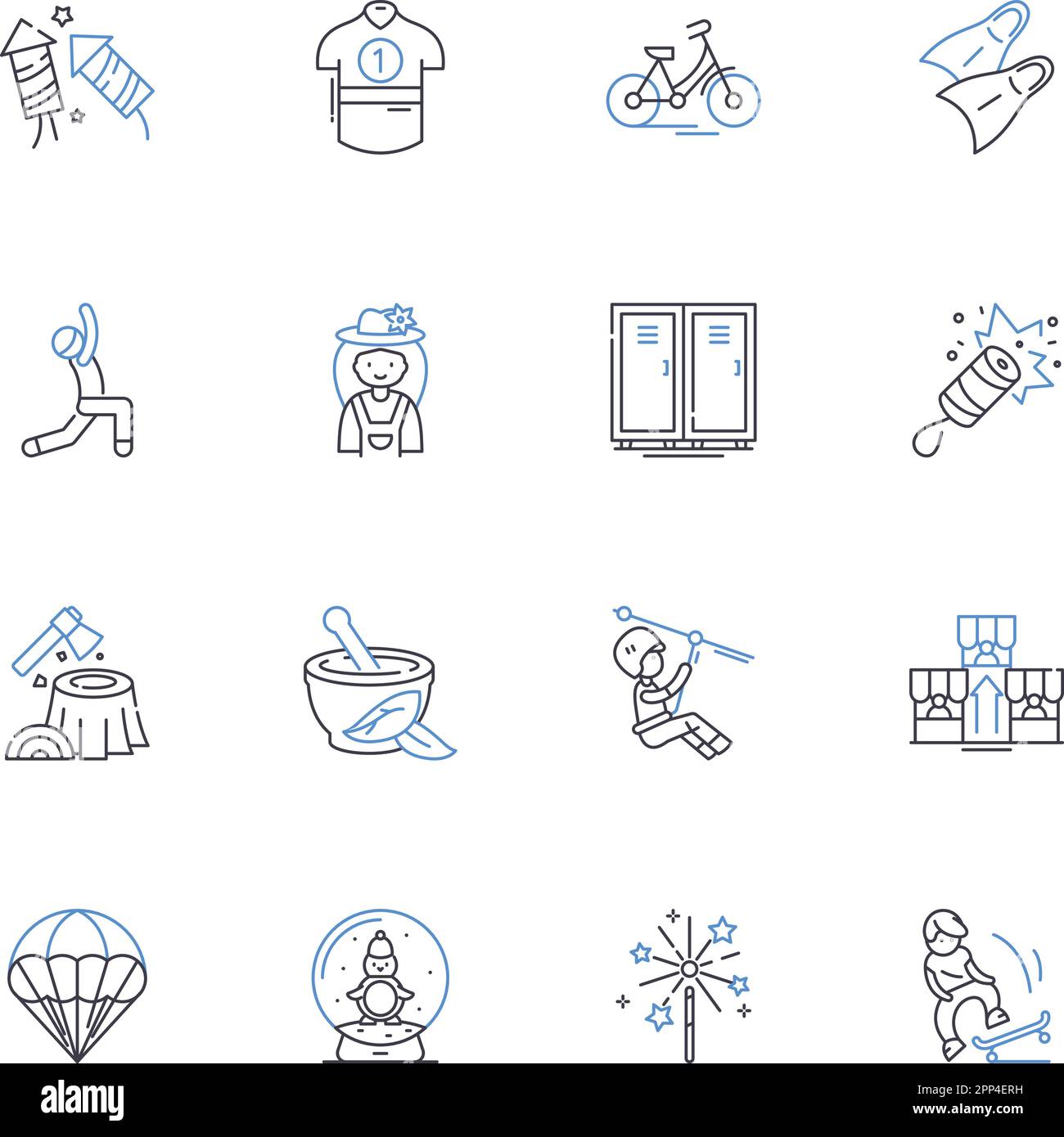 Fitness line icons collection. Exercise, Strength, Health, Endurance, Agility, Wellness