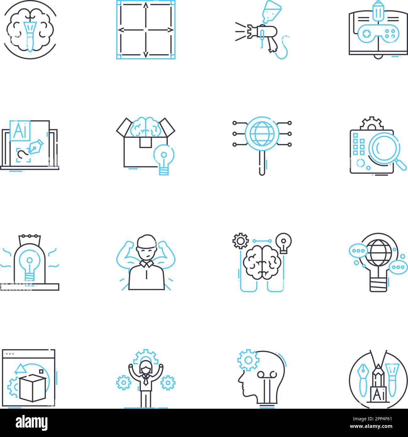 Market strategy linear icons set. Segmentation, Positioning, Differentiation, Targeting, Research, SWOT, Branding line vector and concept signs Stock Vector