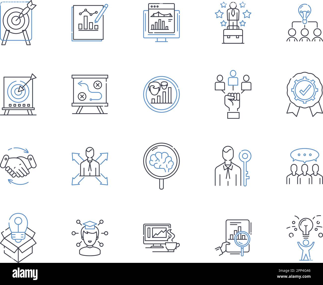 Visioning future line icons collection. Imagination, Potential, Innovation, Progress, Forward-thinking, Dreaming, Aspirations vector and linear Stock Vector