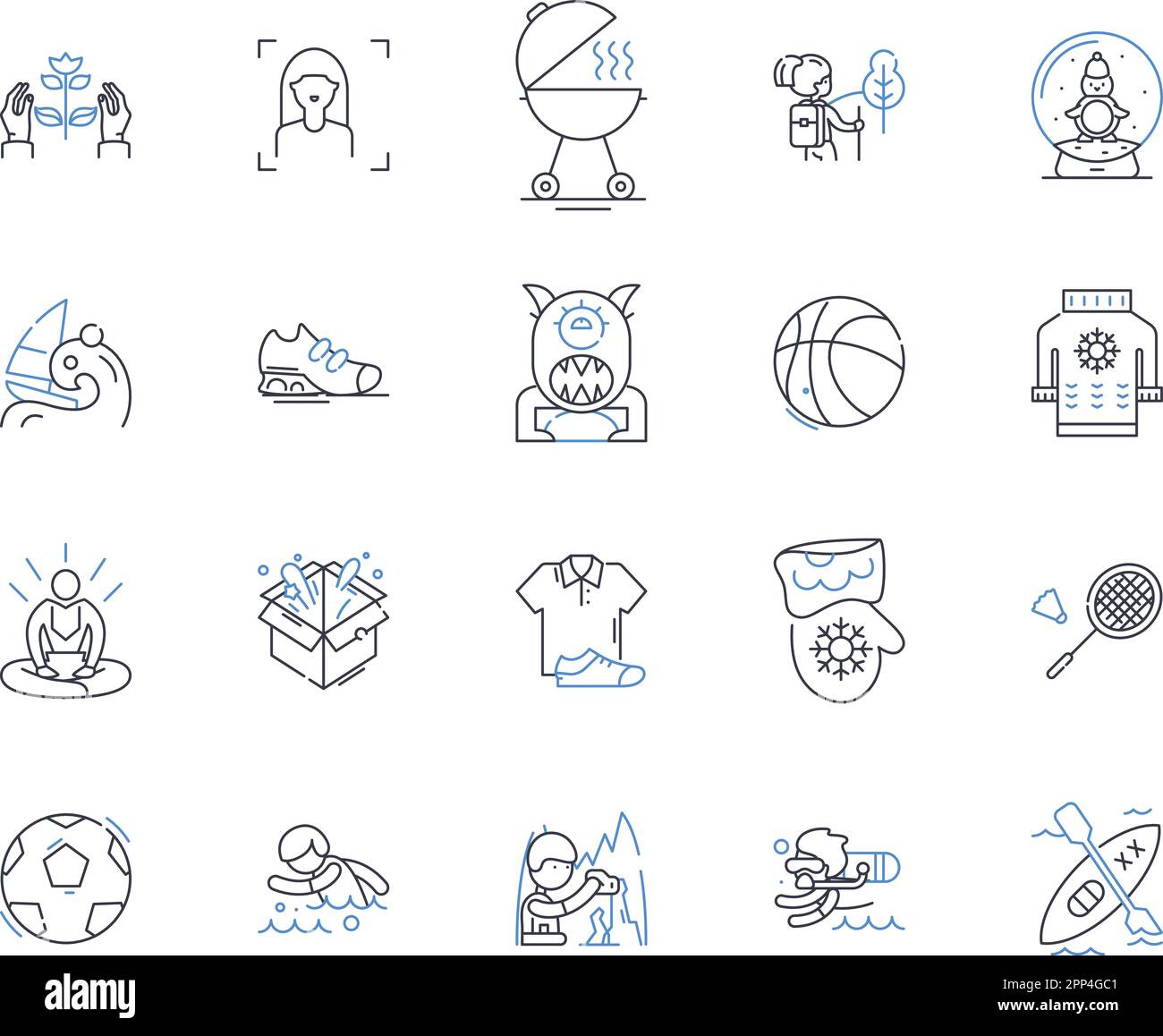 Destination industry line icons collection. Adventure, Culture 