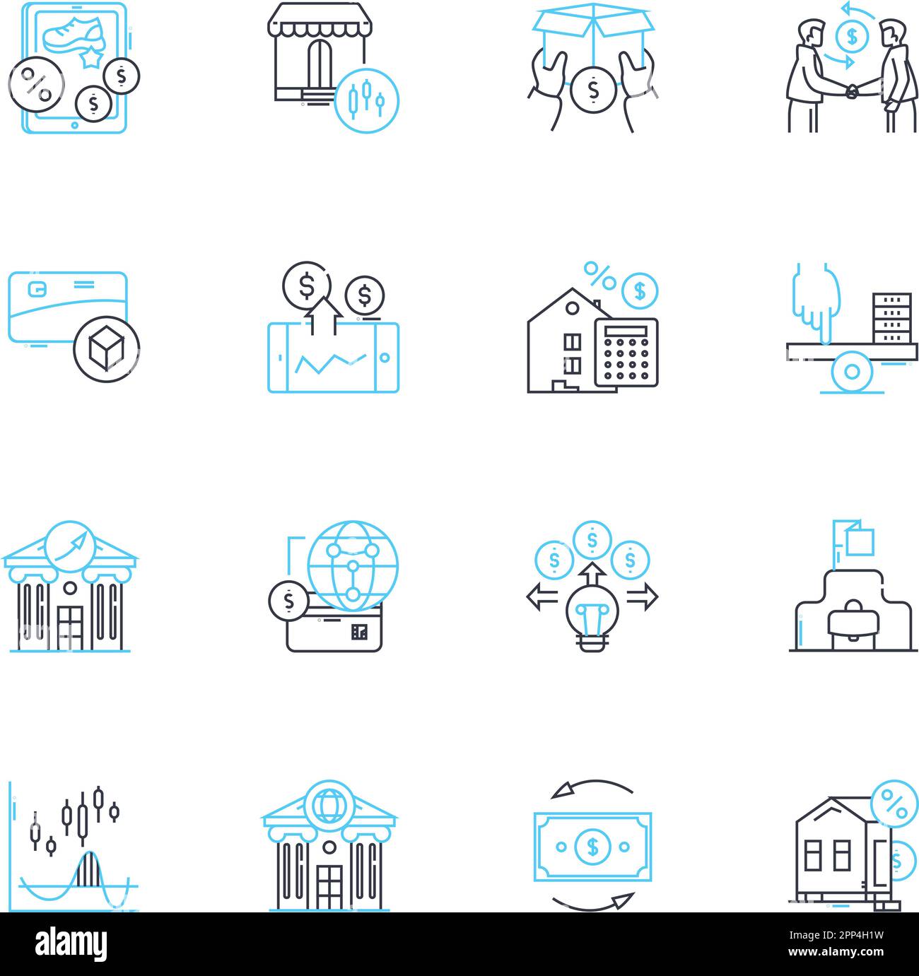 Exchange linear icons set. Swap, Barter, Trade, Conversion, Switch