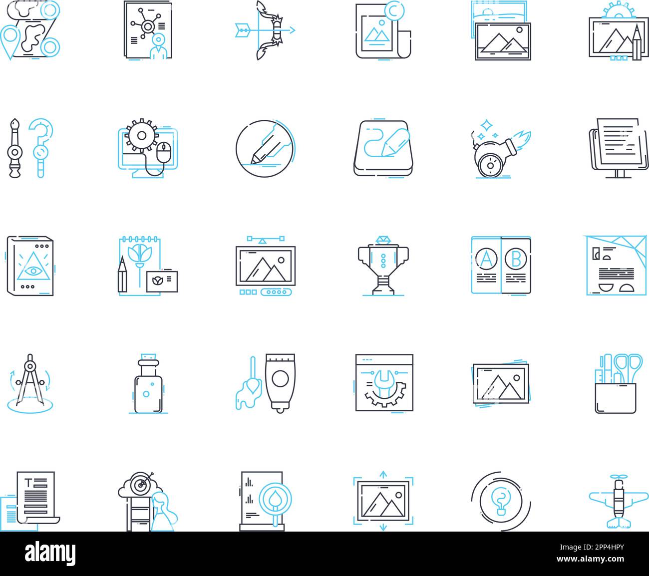 Solid figures linear icons set. Cube, Pyramid, Sphere, C, Cylinder, Rectangular prism, Triangular prism line vector and concept signs. Tetrahedron Stock Vector