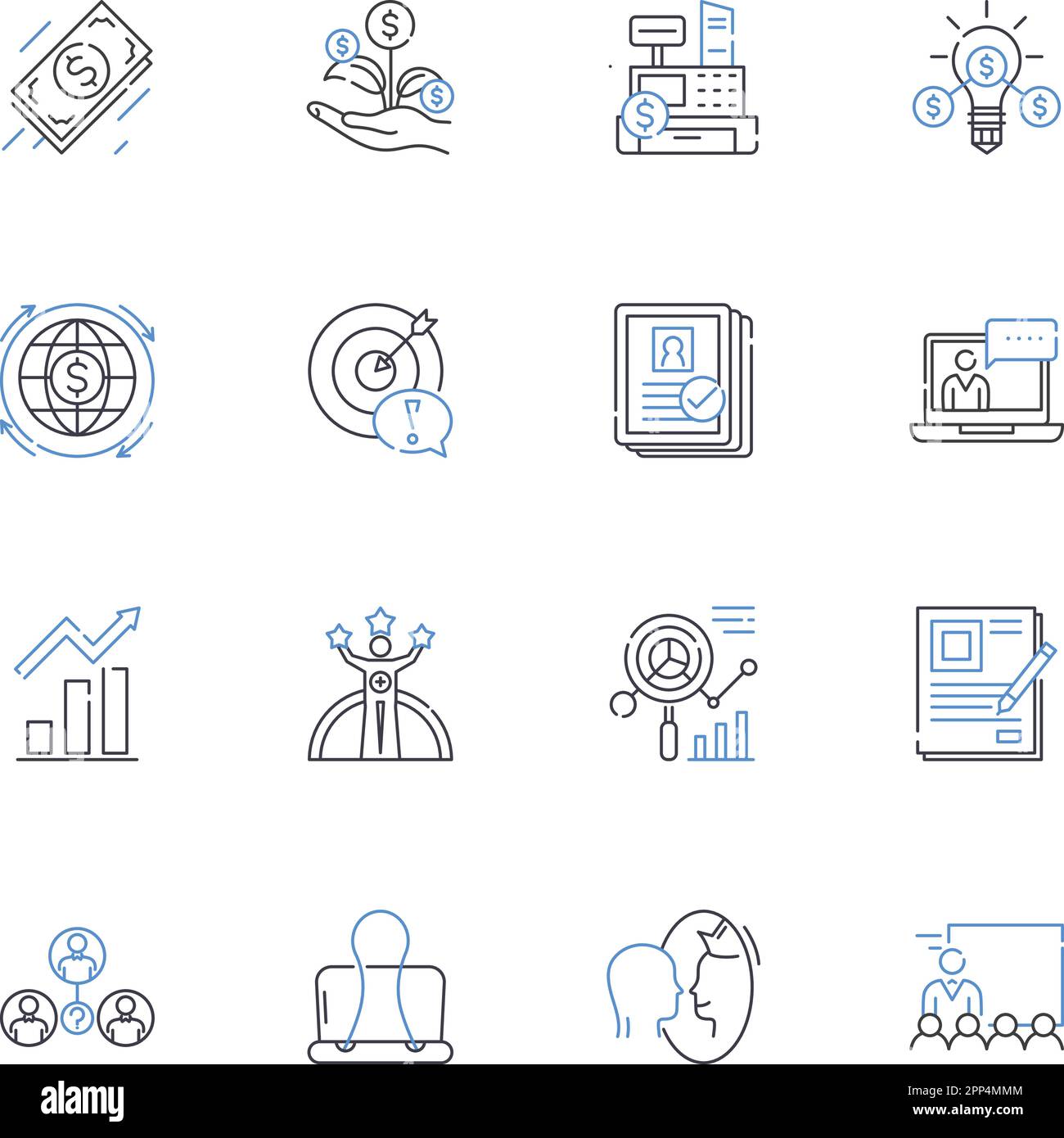 Business incubation line icons collection. Growth, Innovation, Collaboration, Mentorship, Entrepreneurship, Nerking, Funding vector and linear Stock Vector