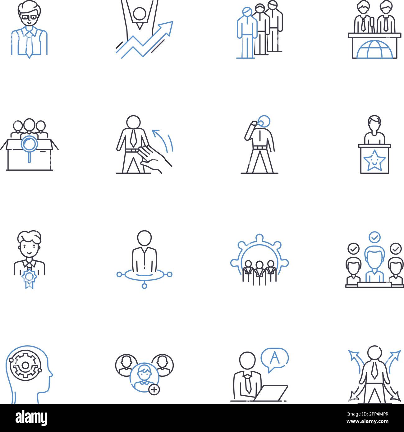 Manly occupation line icons collection. Carpenter, Mechanic ...