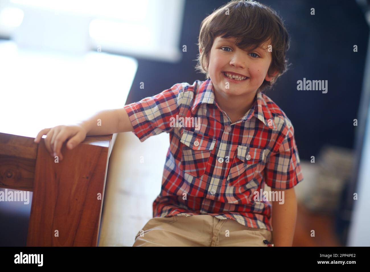 Let them be little. a cute little boy looking at the camera Stock Photo ...