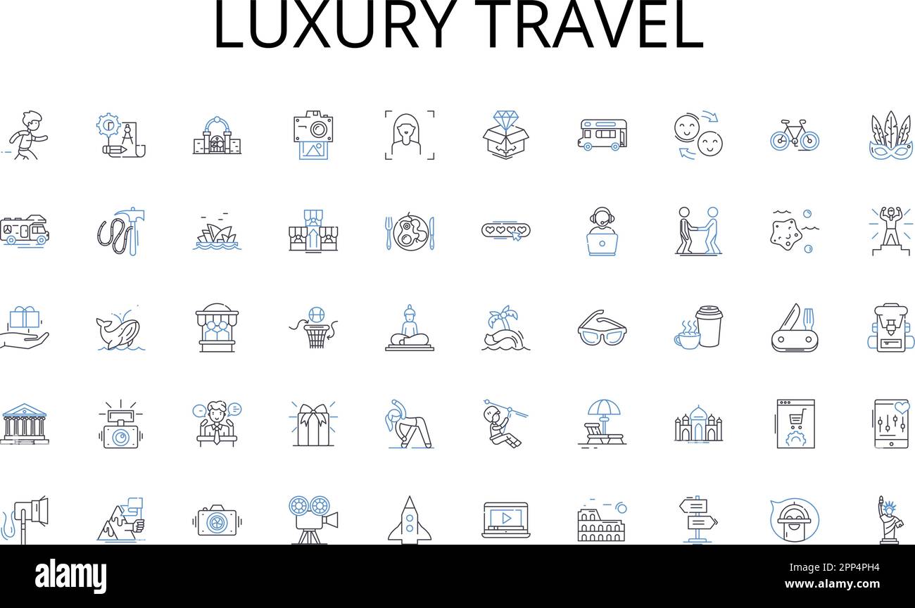 Luxury travel line icons collection. Bargain, Auction, Marketplace, Secondhand, Swap, Resale, Thrift vector and linear illustration. Consignment,Flea Stock Vector