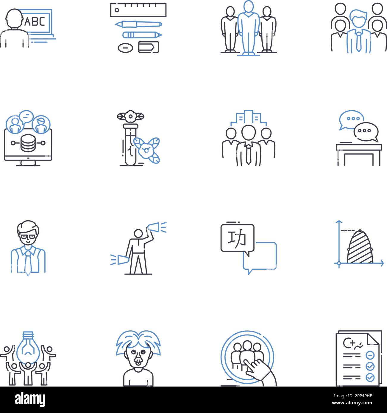 Surveys and polls line icons collection. Feedback, Opinions, Statistics, Data, Research, Results, Responses vector and linear illustration Stock Vector