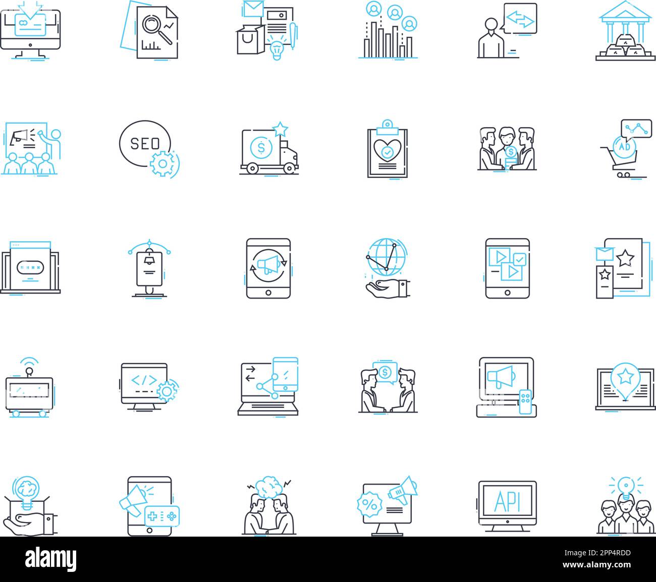 Consumer awareness linear icons set. Education, Trust, Knowledge ...