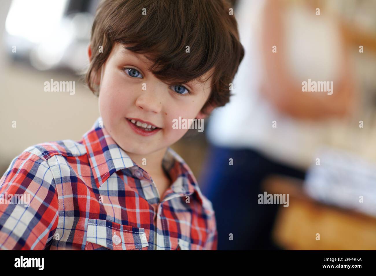Let them be little. a cute little boy looking at the camera Stock Photo ...