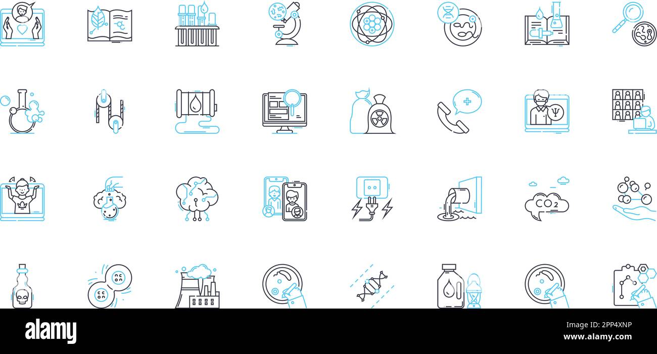 Mathematics calculus linear icons set. derivative, integral, limit, function, coordinate, curve, tangent line vector and concept signs. slope,area Stock Vector