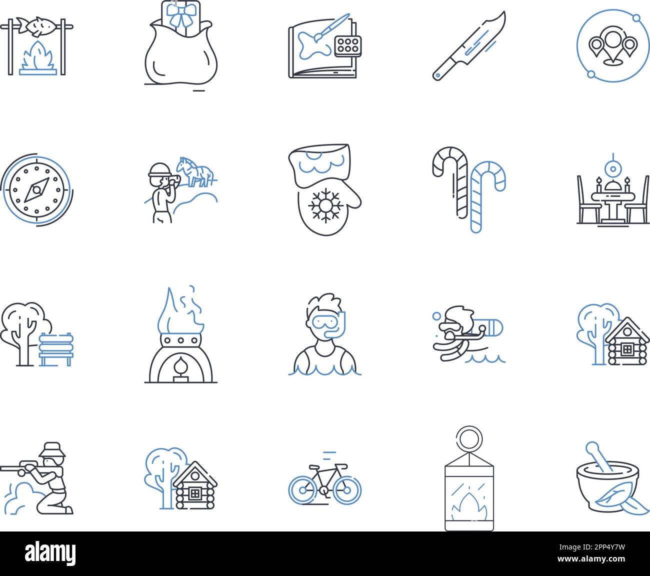 Internet of things line icons collection. Sensors, Connected ...